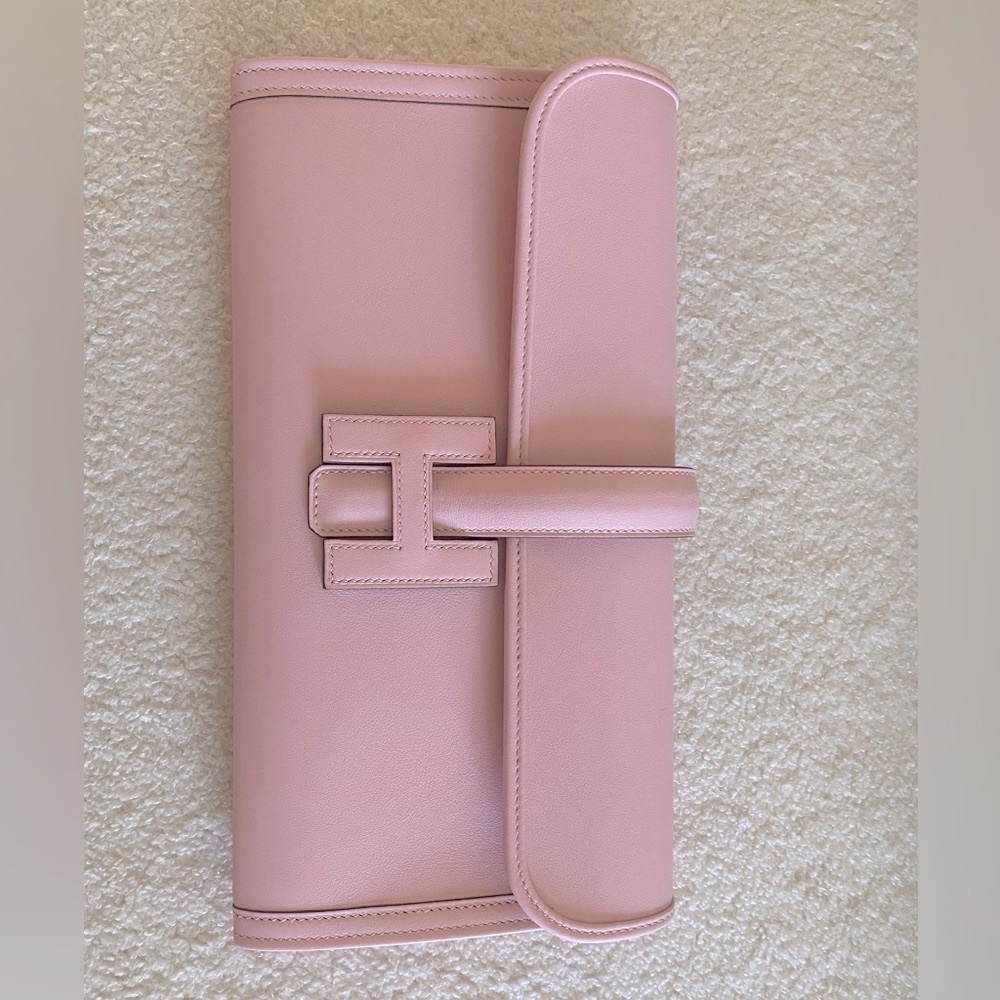 ❌SOLD❌ Authentic Hermès Jige Elan 29 Rose Sakura clutch - Picture 4 of 10